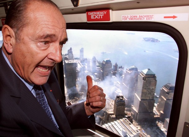 Chirac au dessus du World Trade Center